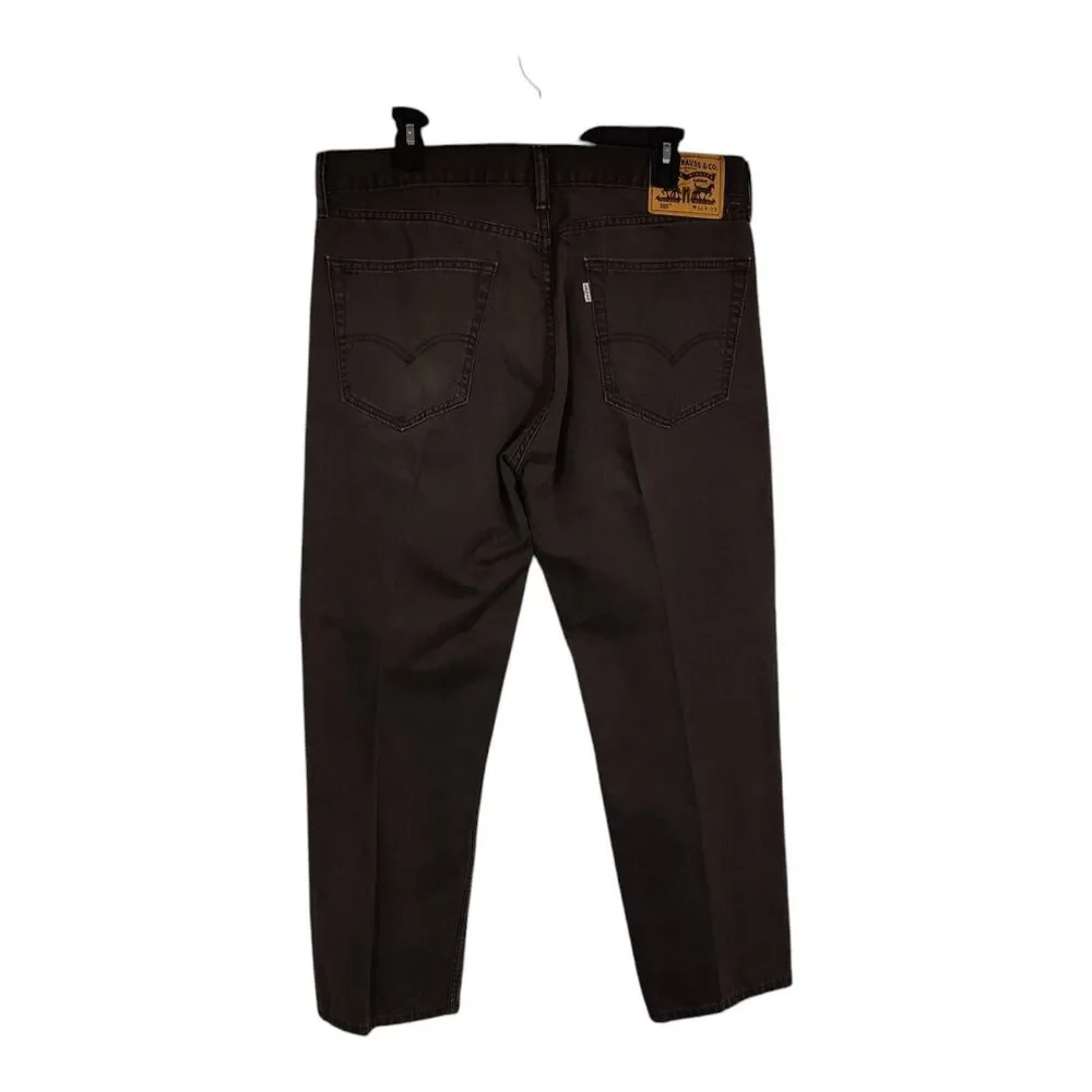 Levi's 505 Jeans Men 36x29 Charcoal Gray Straight Leg Regular Fit White Tag